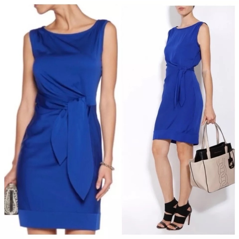 Diane von Furstenberg DVF Della Bronze Faux Wrap Dress. Size 0 - Picture 9 of 13